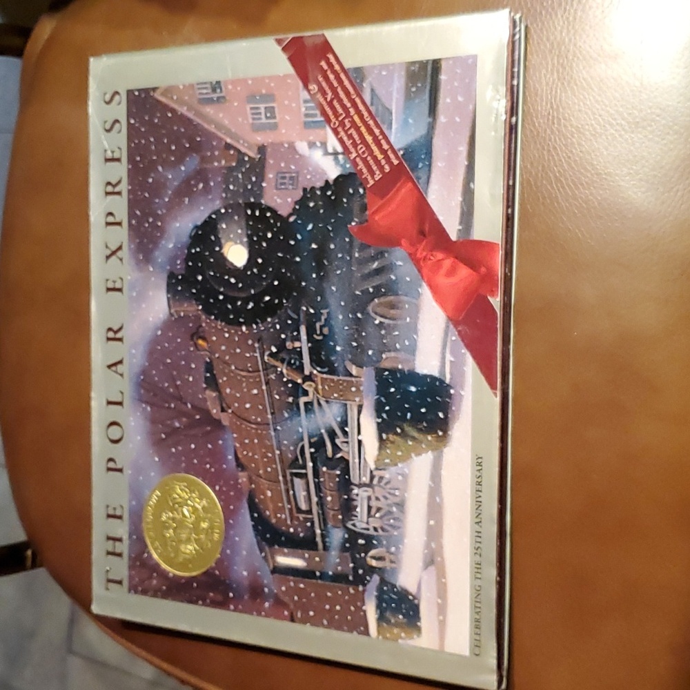 The Polar Express Hardcover Christmas Holiday Story Picture Kids Book CD 1985